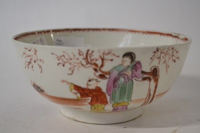 Lot 329 - A Lowestoft porcelain slop bowl with a...