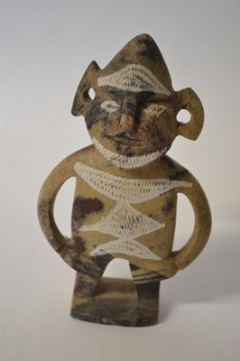 Lot 348 - A Vanuatu ceremonial type figure in stone ware