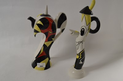 Lot 394 - Two novelty teapots by Lorna Bailey signed to...