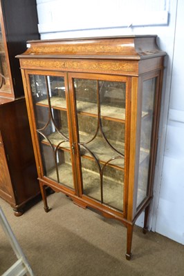 Lot 508 - An Edwardian mahogany and inlaid display...