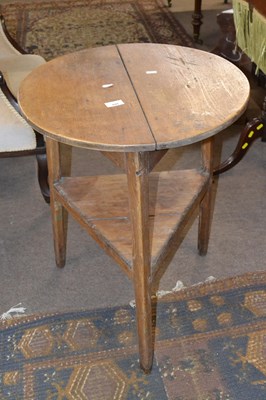 Lot 645 - A small Geogian pine cricket table, top 52cm...