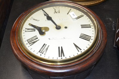 Lot 526 - Late 19th Century single fusee wall clock with...