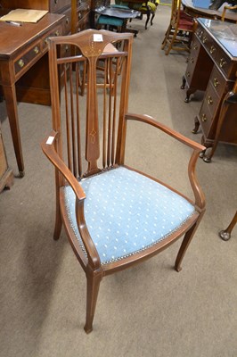 Lot 543 - Late 19th Century mahogany framed armchair in...