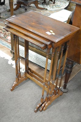 Lot 545 - A nest of three late 19th Century rosewood...