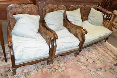 Lot 547 - An early 20th Century hardwood framed bergere...