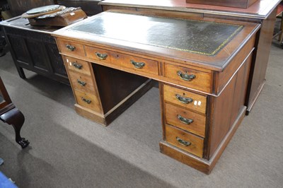 Lot 574 - Late 19th Century twin pedestal walnut desk...