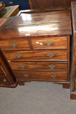 Lot 579 - A small Georgian style mahogany chest of two...