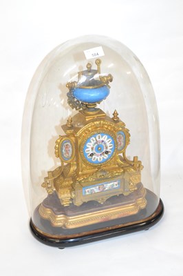 Lot 584 - A 19th Century French gilt metal and porcelain...