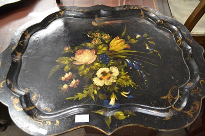 Lot 586 - A large Victorian papier mache and painted...