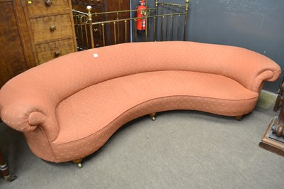 Lot 629 - An unusual Victorian curved kidney shaped sofa...