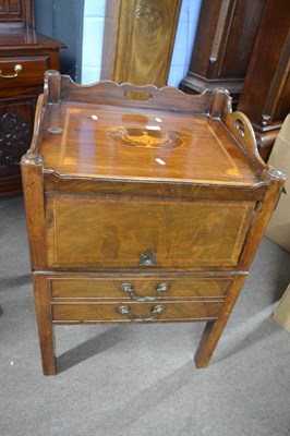 Lot 625 - A Georgian mahogany night cupboard with tray...