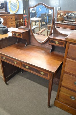 Lot 602 - An Edwardian mahogany dressing table with...