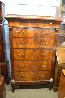 Lot 620 - Late 19th Century continental mahogany chest...