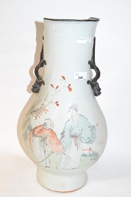 Lot 246 - A large Chinese porcelain vase, late 19th...