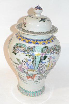 Lot 248 - A 20th Century Chinese jar and cover with...