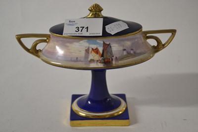 Lot 371 - A Royal Crown Derby vase and cover painted...