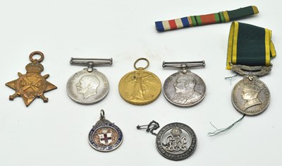 Lot 28 - Edwardian and First World War medal group of...