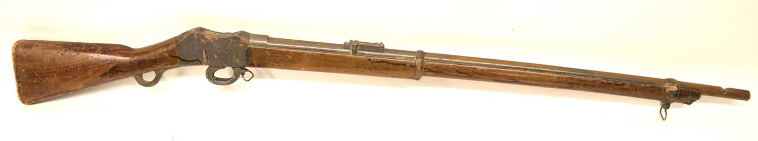Lot 102 - Replica wooden Martini Henry rifle - movie...