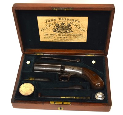 Lot 111 - 19th century Pepperbox percussion cap pistol...