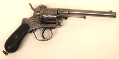 Lot 106 - 19th century Belgian 13mm Pinfire six shot...