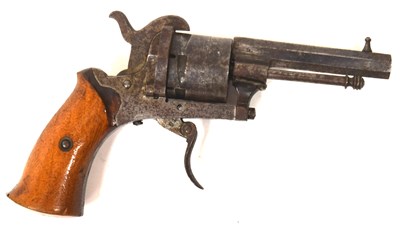 Lot 109 - A 19th Century pin fire six shot 7mm pistol,...