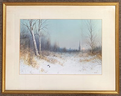 Lot 5 - Peter Metcalf (1944-2004), Winter view over...