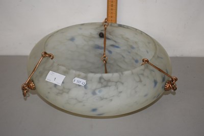 Lot 1 - An early 20th Century marbled glass ceiling...