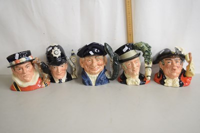 Lot 18 - A group of five Royal Doulton character jugs,...