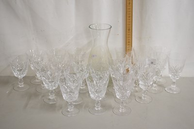 Lot 28 - A group of 20th Century cut clear glass wines