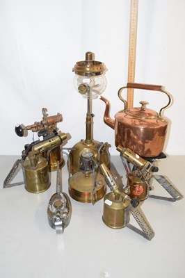 Lot 29 - A collection of vintage blow torches, copper...