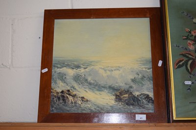 Lot 41 - A contemporary study of a coastal scene, oil...