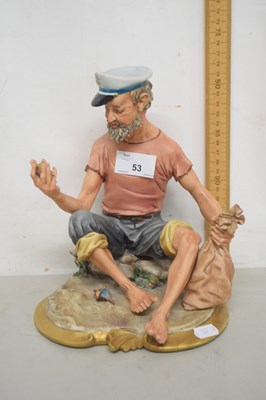 Lot 53 - A vintage capodimonte figure of a sailor