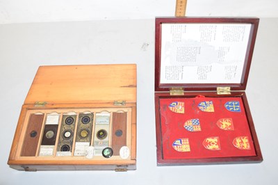 Lot 58 - A case of microscope slides, mainly 20th...