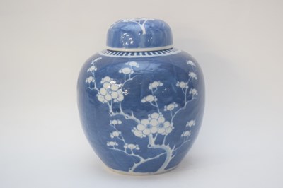 Lot 30 - Chinese ginger jar and cover, the blue...