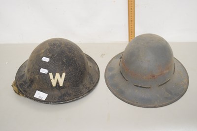 Lot 102 - Second World War Air Raid Warden helmet and...