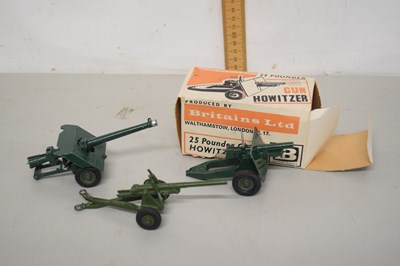 Lot 108 - A Britains model 25 Pounder Gun Howitzer and...