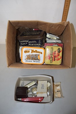 Lot 124 - Mixed Lot: Vintage tobacco tins, pocket knives...