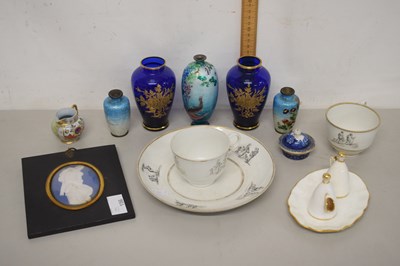 Lot 156 - Mixed Lot: Small cloisonne vases, 19th Century...