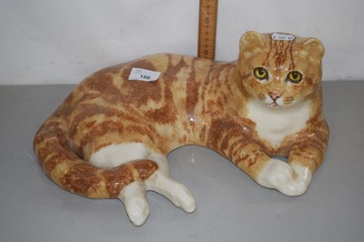 Lot 186 - A Winstanley pottery model of a ginger tabby cat