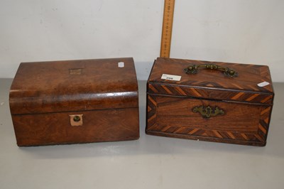 Lot 206 - A Georgian mahogany and inlaid former tea...