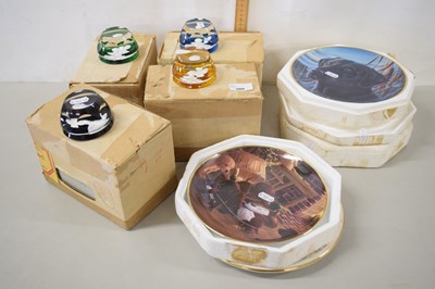 Lot 209 - A set of four Royal commemorative paperweights...