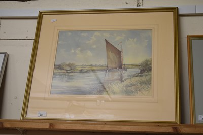 Lot 251 - Jason Partner, Broadland scene with Wherry,...