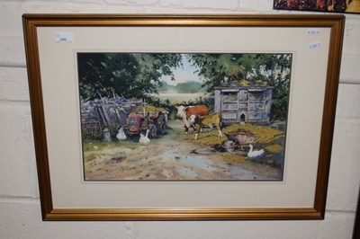 Lot 280 - Neil Westwood - Study of a farmyard scene,...