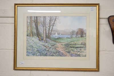 Lot 292 - Keith Johnson - A rural scene with river and...