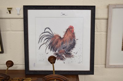 Lot 295 - A framed study of a chicken