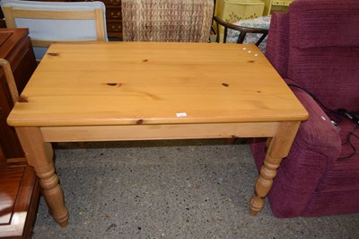 Lot 354 - Modern pine kitchen table on turned legs