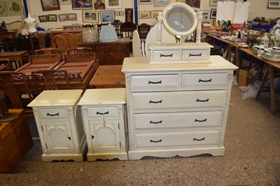 Lot 363 - Modern cream suite of bedroom furniture...