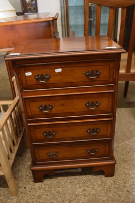 Lot 370 - Small reproduction yew wood veneered four...