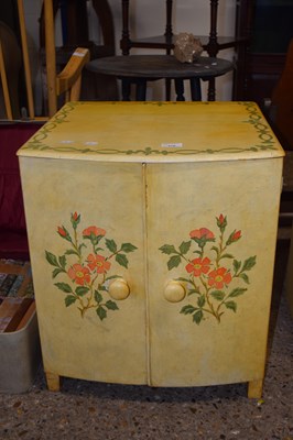 Lot 376 - A two door painted bedside cabinet