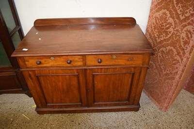 Lot 401 - A Victorian mahogany two door, two drawer side...